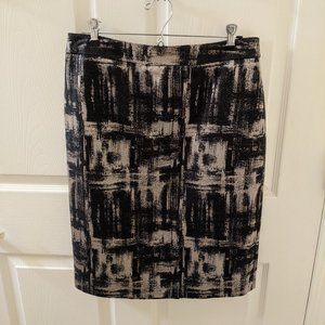Talbots Black & Silver Skirt NWT